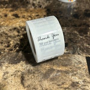 βThank you for your businessβ stickers
